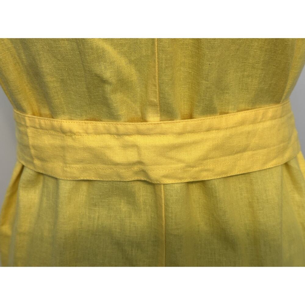 Women's Yellow Linen Dress by Ann Taylor Factory Size S Midi Yellow Summer Dress - Picture 12 of 16